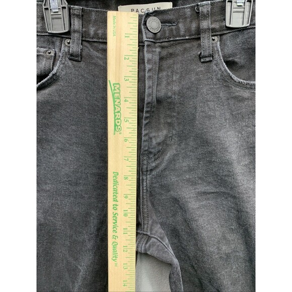 PacSun Denim Jeans Men's Size 34X32 Black Stacked Skinny Hip Hop Street - Picture 6 of 16